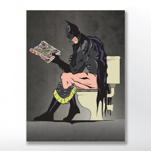 Batman On The Toilet Print