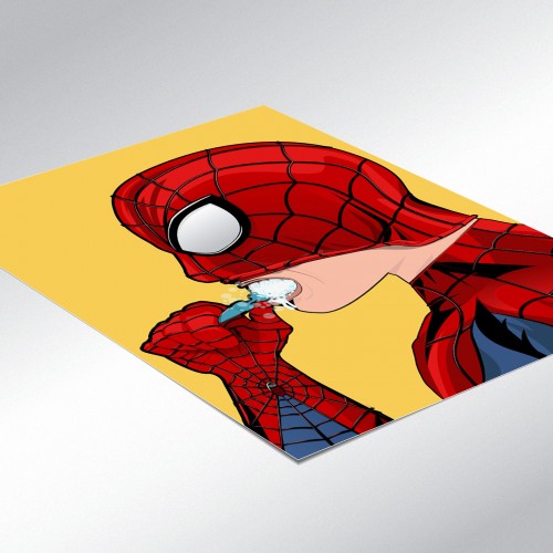 Spiderman Superhero Bathroom Poster