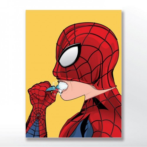 Spiderman Superhero Bathroom Poster