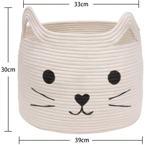 Cat White Nursery Basket