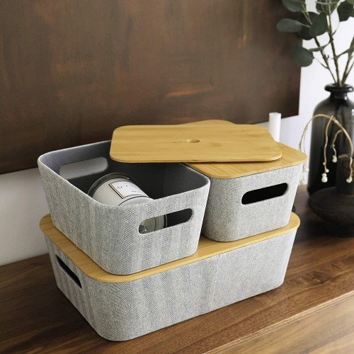 Organizer with Bamboo Lids