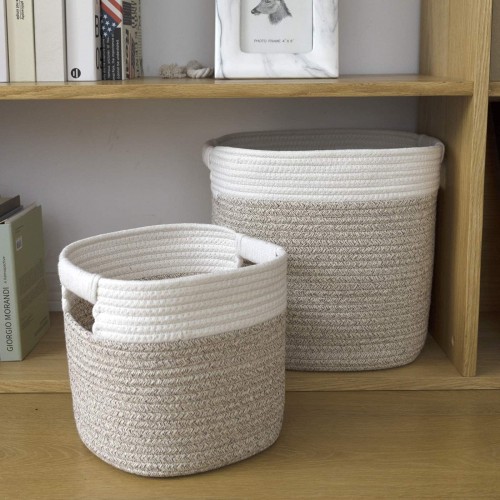 Natural Cotton Rope Baskets