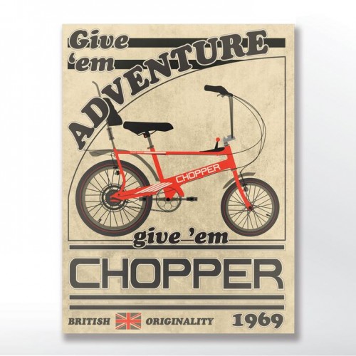 Retro Chopper Bicycle Poster