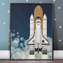 NASA Space Shuttle Rocket Poster