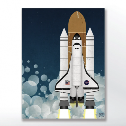 NASA Space Shuttle Rocket Poster