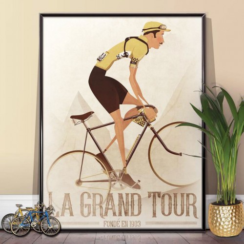 Tour de France Vintage Style Poster