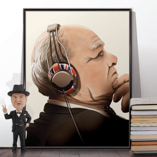 Churchill Lost in Music Poster