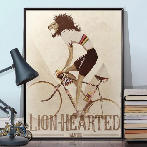 Lion-Hearted Champion Bicycle Poster