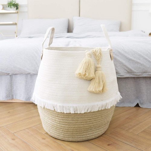 Cotton Jute Storage Basket