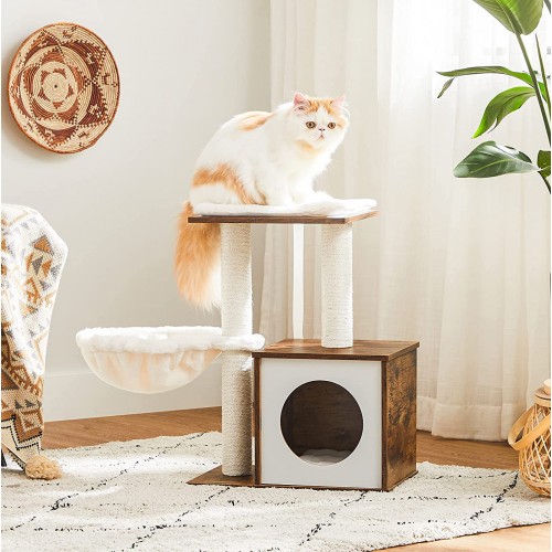 Rustic Brown Cat House